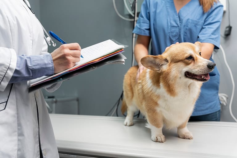 veterinarian-taking-care-pet-dog